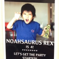 Noah’s 4th: Noahsaurus Rex Turns 4!
