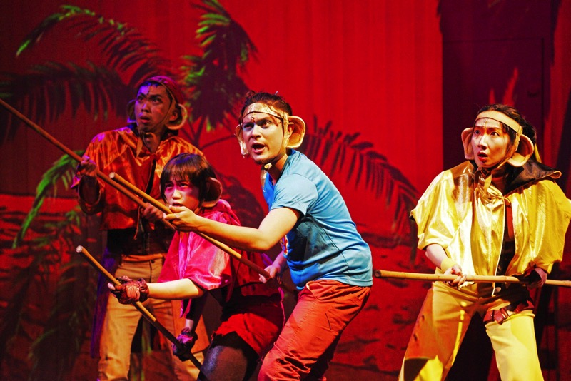 Sean Lai Millicent Wong Zachary Ibrahim and Jo Tan in Hanuman The Superhero Monkey